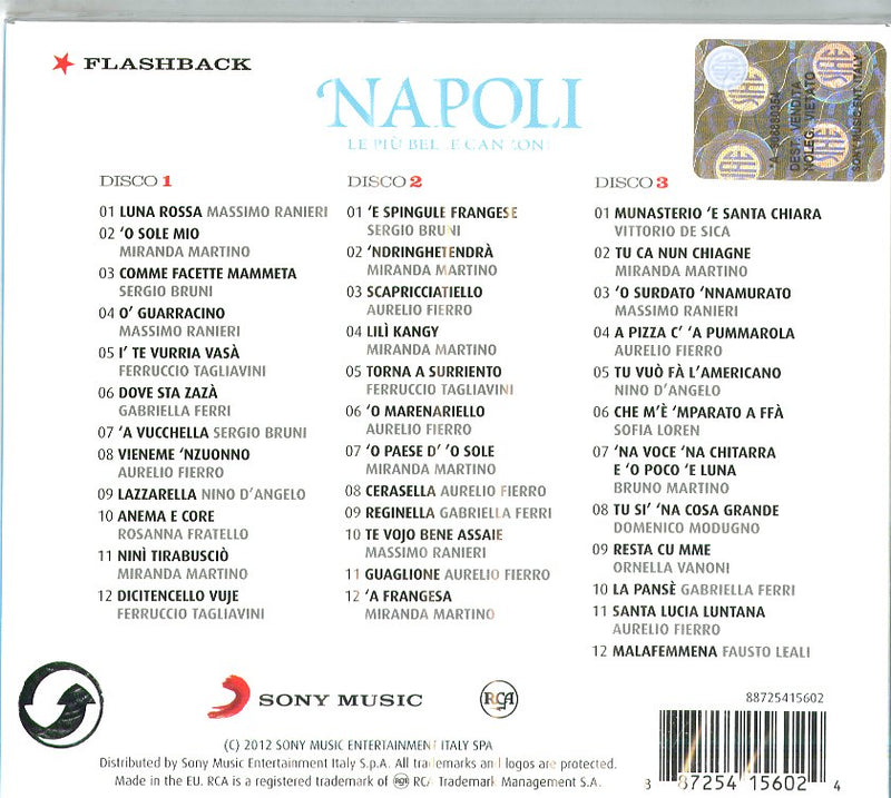 Compilation - Napoli Le Piu'Belle Canzoni (Box 3 Cd) Cd 0887254156024