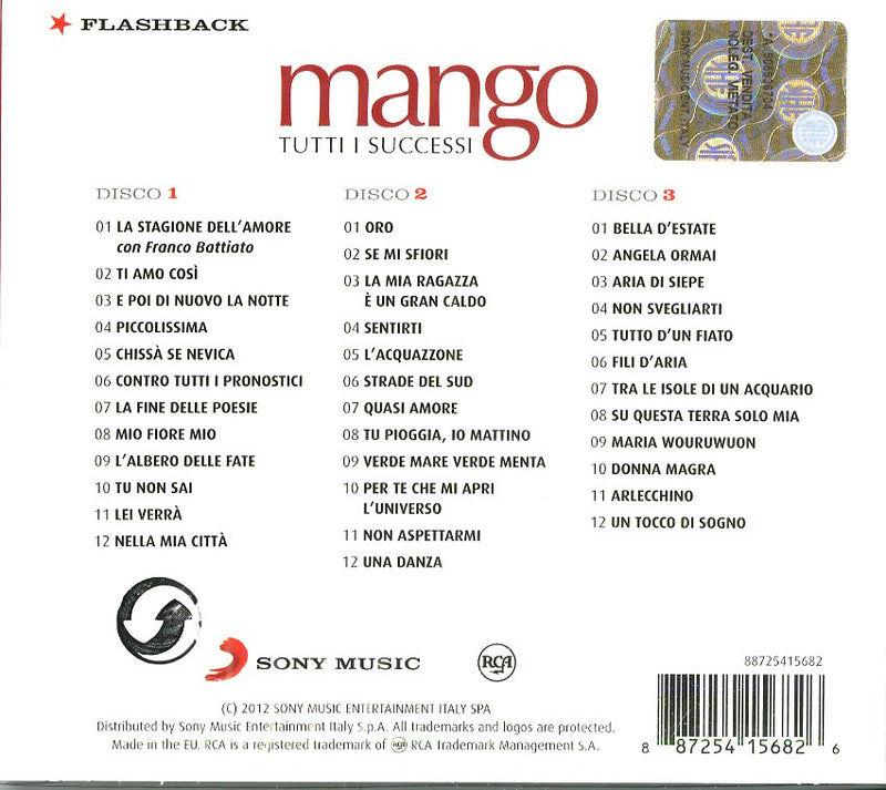 Mango - Tutti I Successi (Box3Cd) Cd 0887254156826