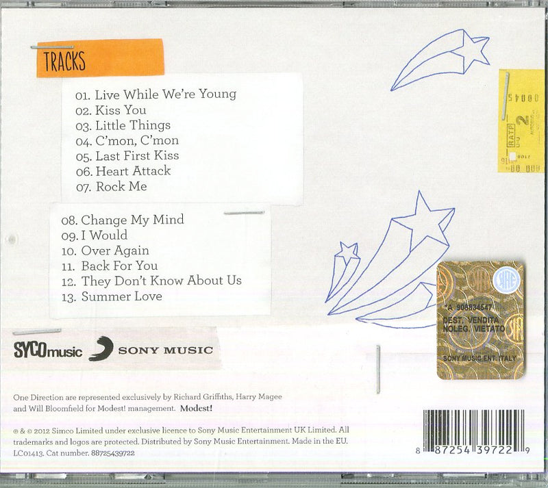 One Direction - Take Me Home Cd 0887254397229