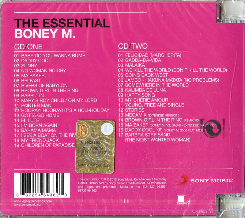 Boney M - The Essential Boney M. Cd 0887254643623