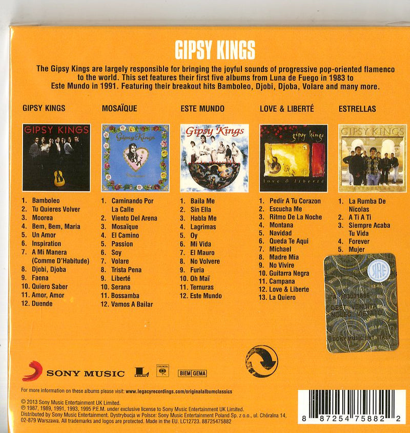 Gipsy Kings - Original Album Classics (Box 5 Cd) Cd 0887254758822