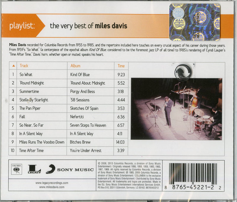 Davis Miles - The Very Best Of Miles Davis Cd 0887654522122