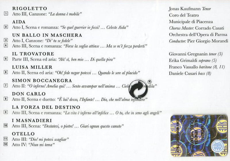 Kaufmann Jonas - The Verdi Album (Cd Standard) Cd 0887654920423