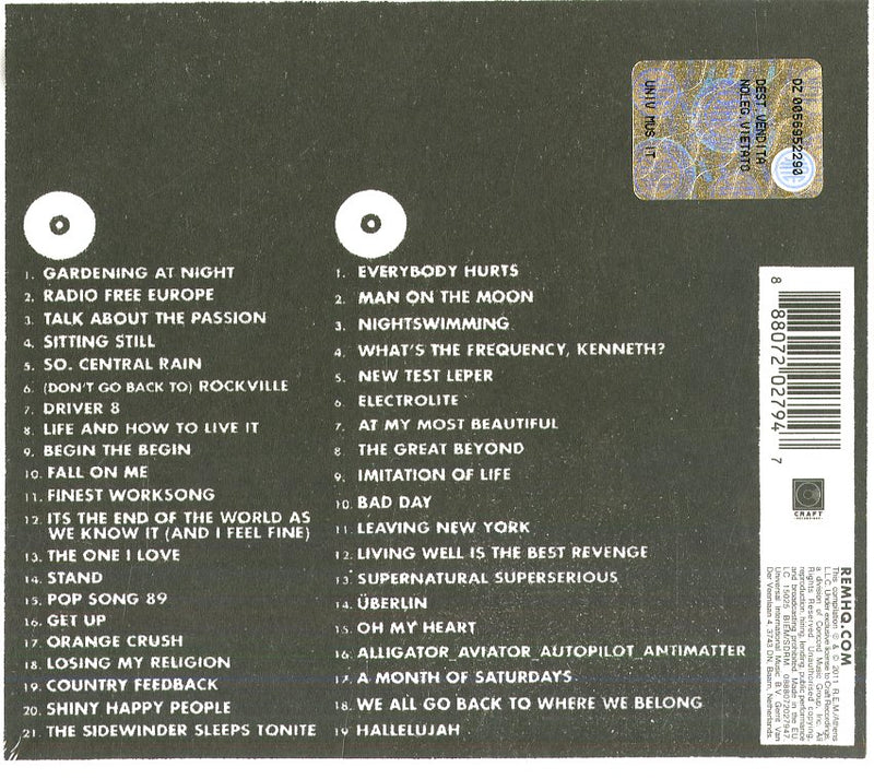 R.E.M. - Part Lies, Part Heart, Part Truth, Part Garbage Cd 0888072027947