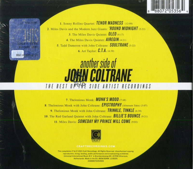 Coltrane John - Another Side Of John Coltrane Cd 0888072053564