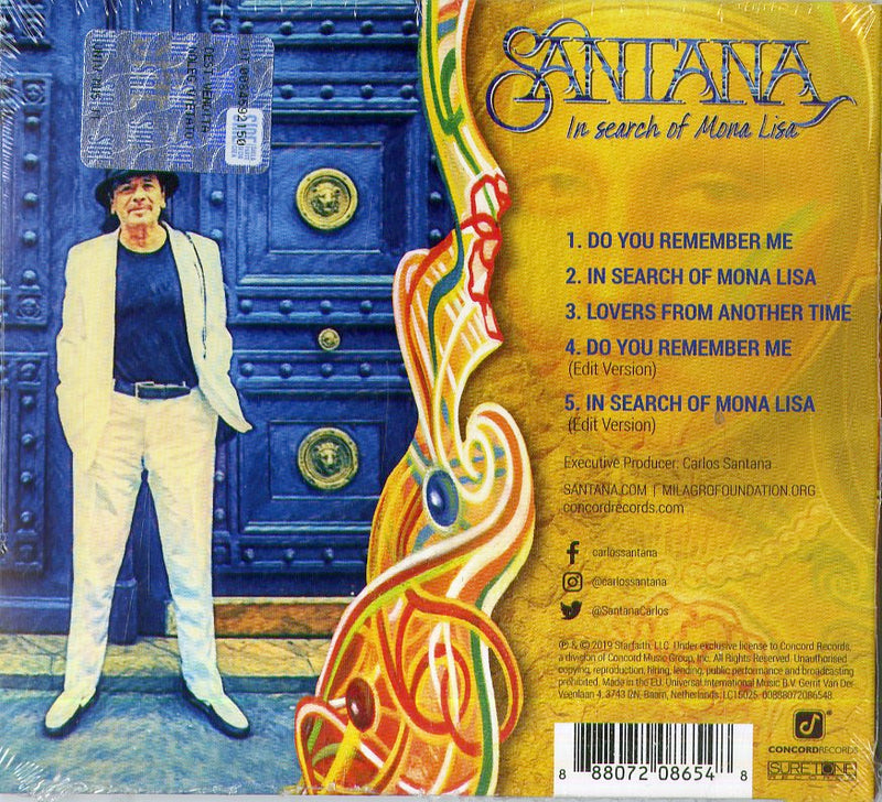 Santana - In Search Of Mona Lisa (Ep) Cd 0888072086548