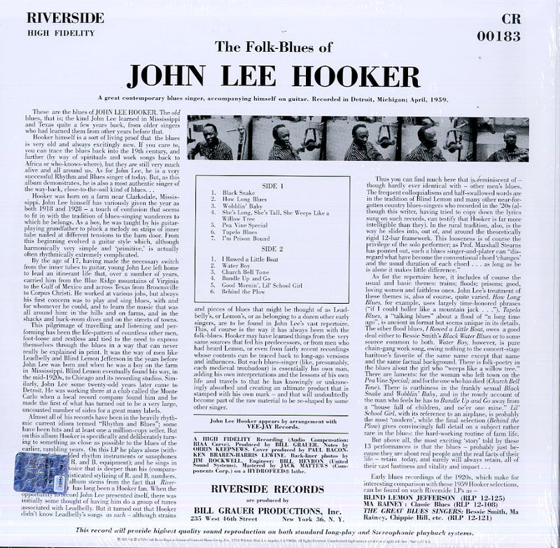 Hooker John Lee - The Country Blues Of (180 Gr.) Vinile LP - Vinyl record 0888072090200