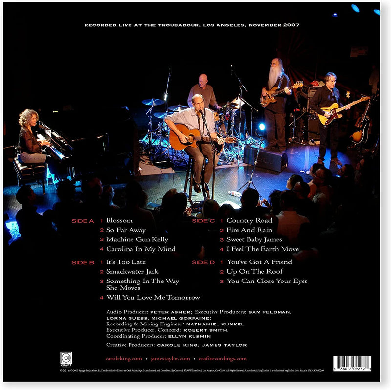 Taylor James & King Carole - Live At The Troubadour (180 Gr.) Lp 0888072092723