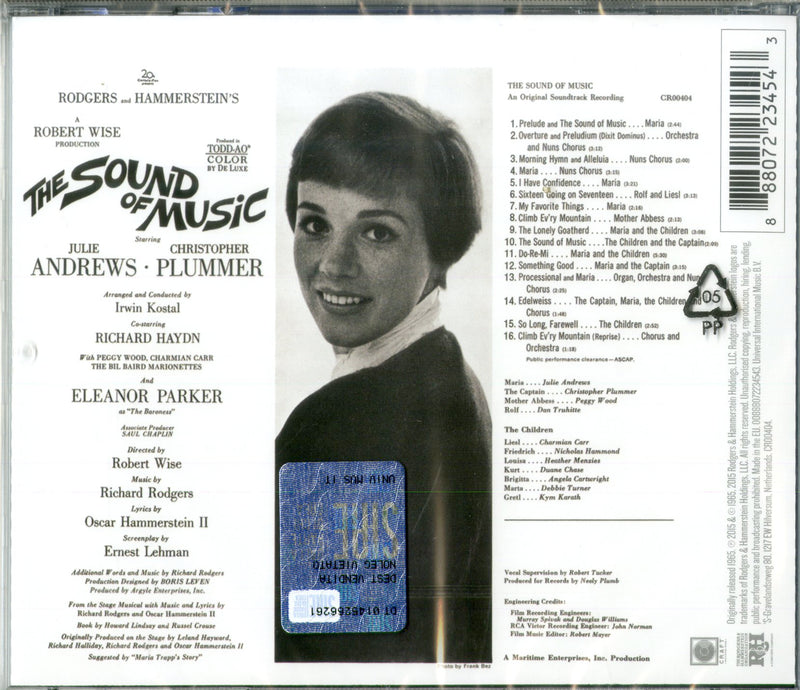 O. S. T. -The Sound Of Music( Tutti Insieme Appassionatamente) - The Sound Of Music (Tutti Insieme Appassionatamente) Cd 0888072234543