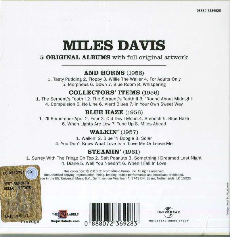 Davis Miles - 5 Original Albums Cd 0888072369283