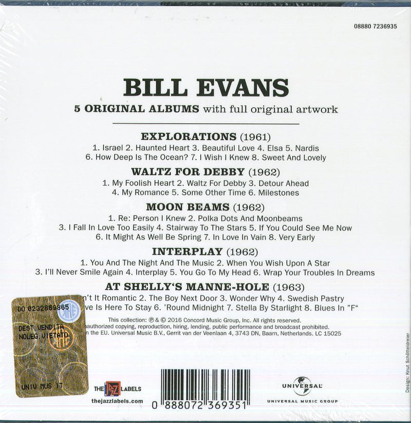 Evans Bill - 5 Original Albums Cd 0888072369351