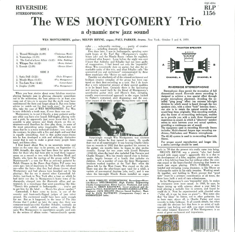Montgomery Wes Trio - Wes Montgomery Trio (Limited Edt.) Vinile LP - Vinyl record 0888072370395