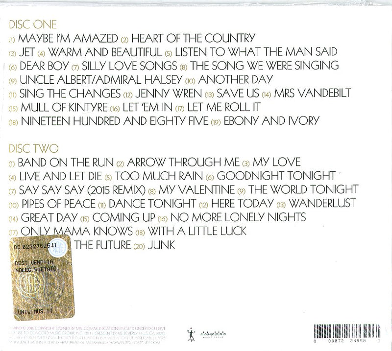 Mccartney Paul - Pure Mccartney Cd 0888072386907