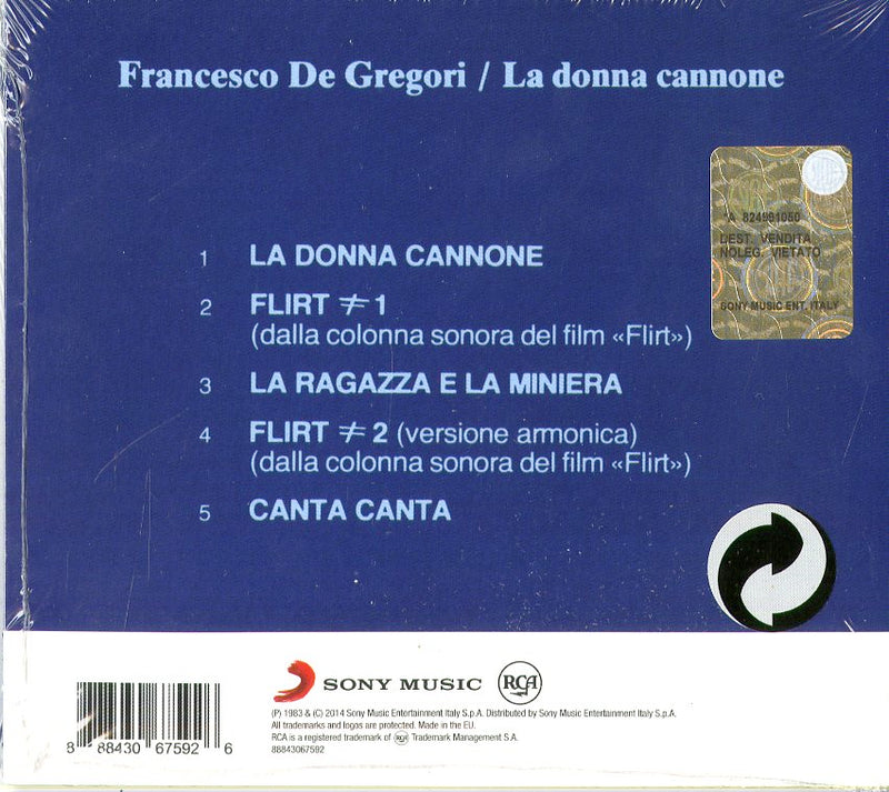 De Gregori Francesco - La Donna Cannone (Digipack) CD 0888430675926