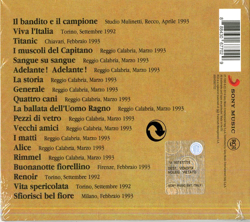 De Gregori Francesco - Il Bandito E Il Campione Cd 0888430677029