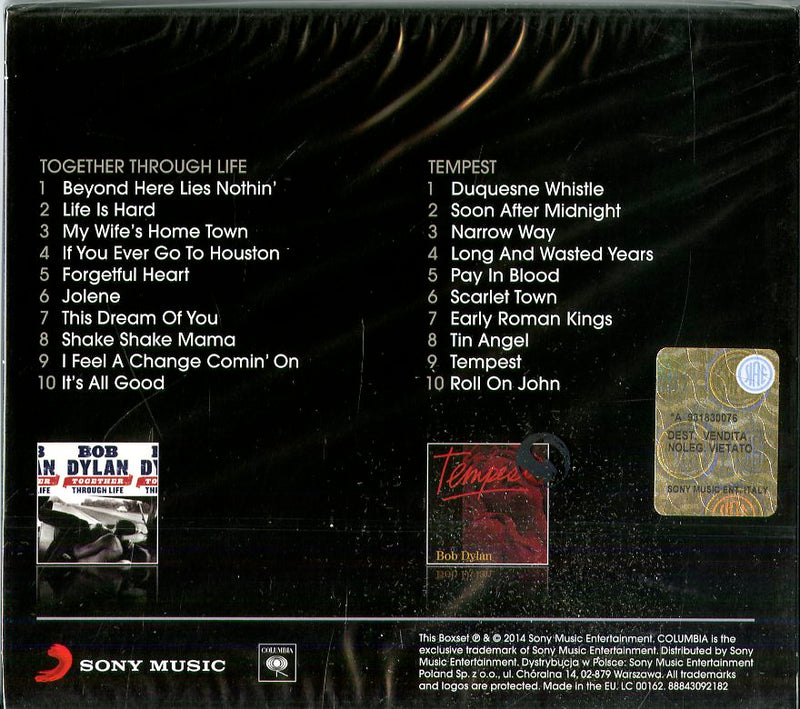 Dylan Bob - Together Through Life, Tempest (Box 2Cd) Cd 0888430921825