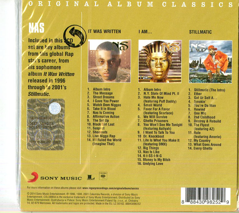Nas - Original Album Classics (Box 3 Cd) Cd 0888430982529