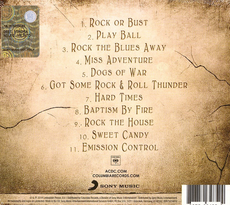 Ac/Dc - Rock Or Bust Cd 0888750348524