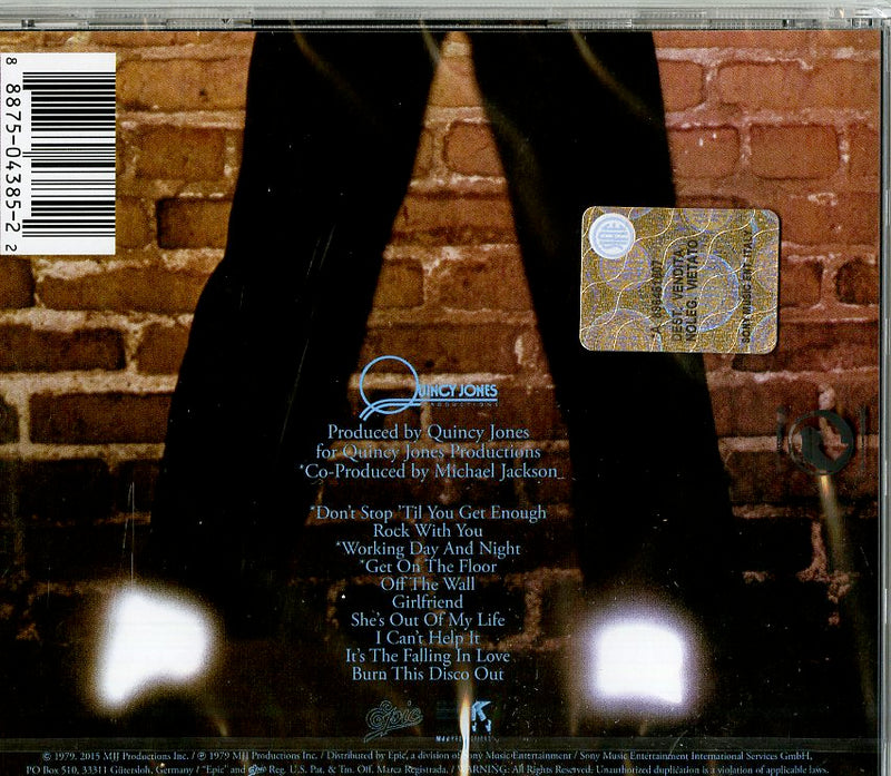 Jackson Michael - Off The Wall Cd 0888750438522