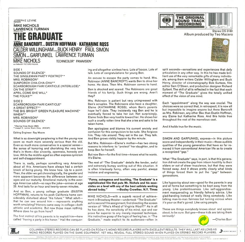 O. S. T. -The Graduate( Simon & Garfunkel) - The Graduate (O.S.T.) Lp 0888750497116