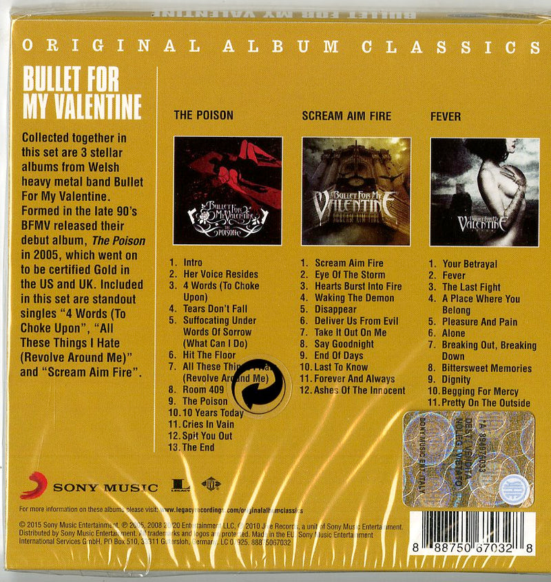 Bullet For My Valentine - Original Album Classics Cd 0888750670328