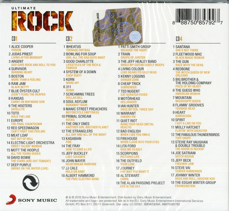 Compilation - Ultimate... Rock Cd 0888750857927