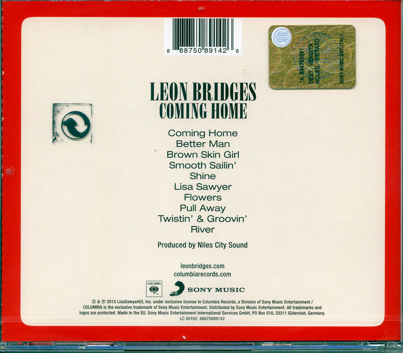 Leon Bridges - Coming Home Cd 0888750891426
