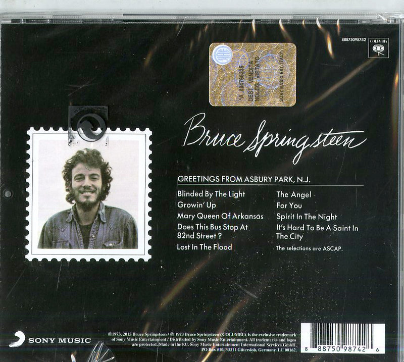 Springsteen Bruce - Greetings From Asbury Park, N.J. Cd 0888750987426