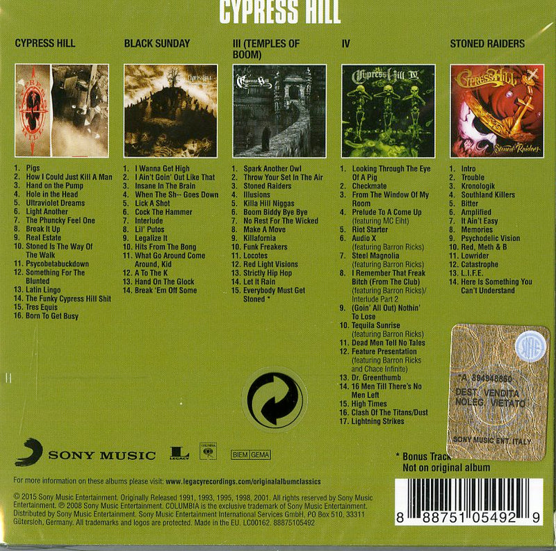 Cypress Hill - Original Album Classics (Box5Cd) Cd 0888751054929