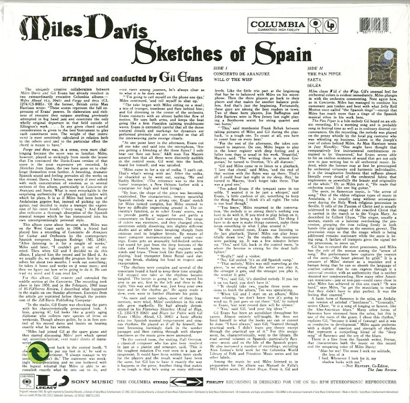 Davis Miles - Sketches Of Spain Lp 0888751119314