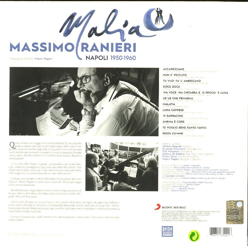 Ranieri Massimo - Malia Napoli 1950-1960 Vinile LP - Vinyl record 0888751352216
