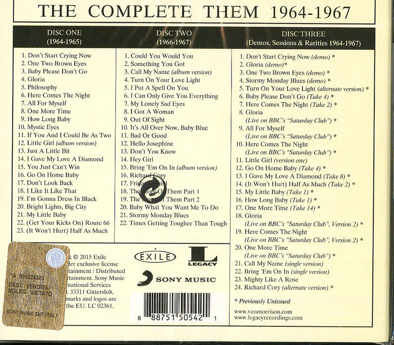 Them - Complete Them (1964-1967) Cd 0888751505421