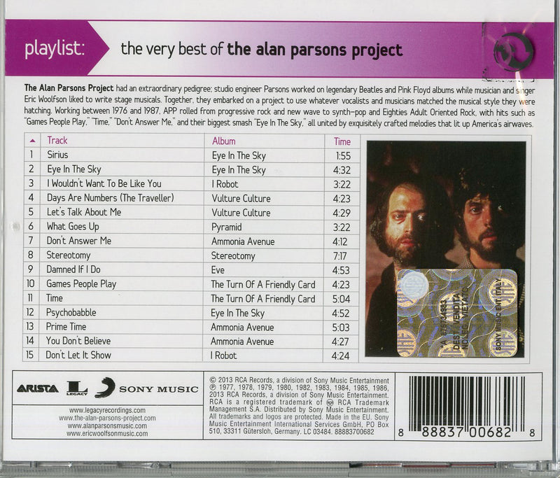 Parsons Alan Project The - The Very Best Of The Alan Parsons Project Cd 0888837006828
