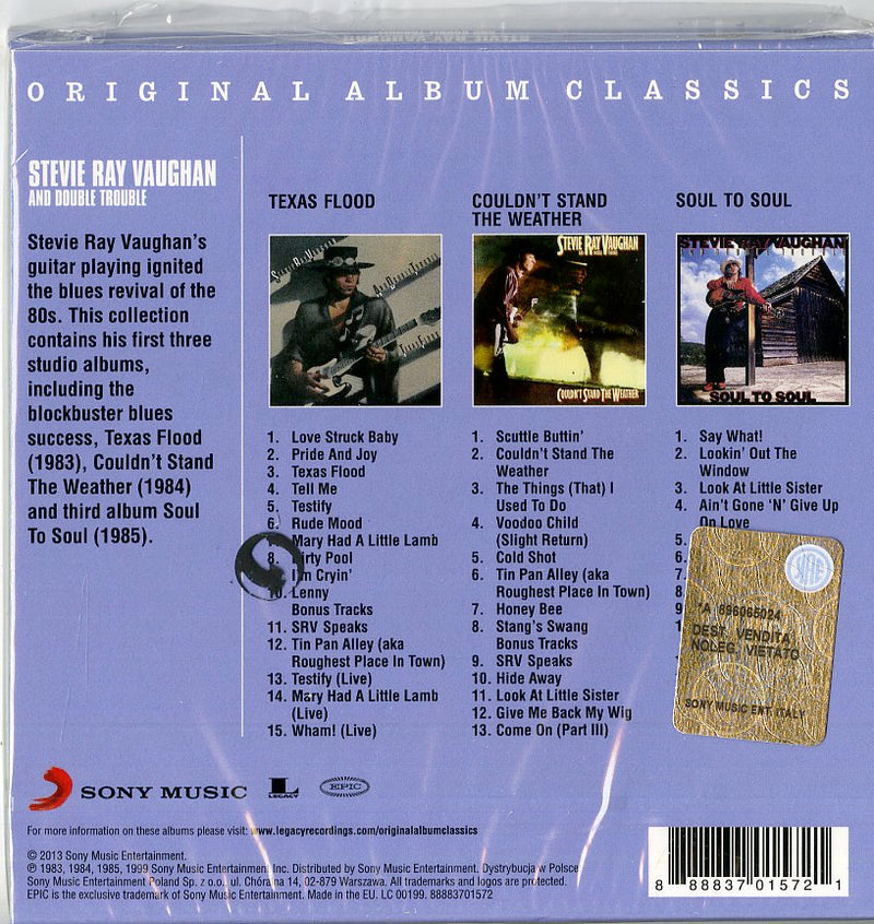 Vaughan Stevie Ray - Original Album Classics (Box 3 Cd) Cd 0888837015721