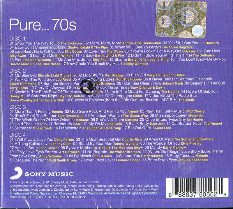 Compilation - Pure...'70S (Box4Cd) Cd 0888837505628