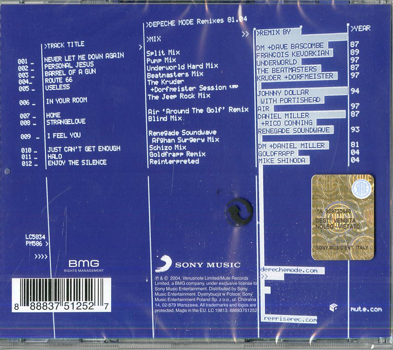 Depeche Mode - Remixes 81>04 Cd 0888837512527