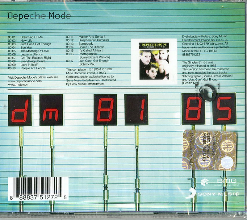 Depeche Mode - The Singles 81-85 Cd 0888837512725