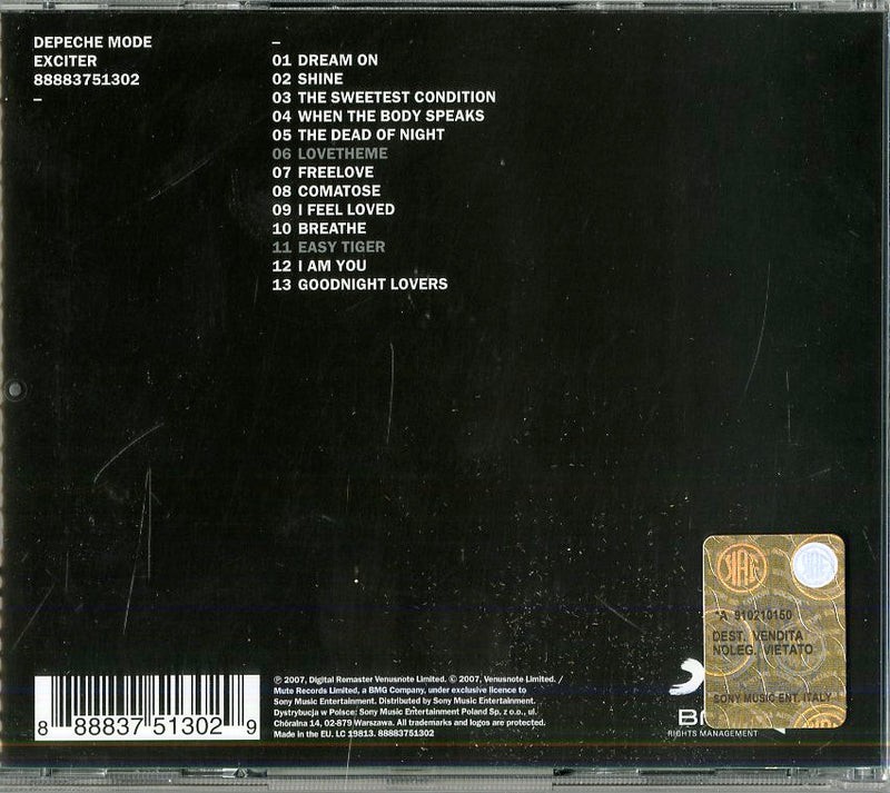 Depeche Mode - Exciter Cd 0888837513029