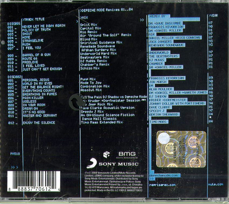 Depeche Mode - Remixes 81>04 Cd 0888837706124