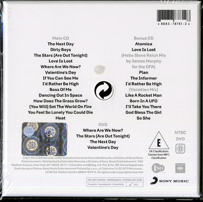 Bowie David - The Next Day Extra (Box 3 Cd) CD 0888837878128