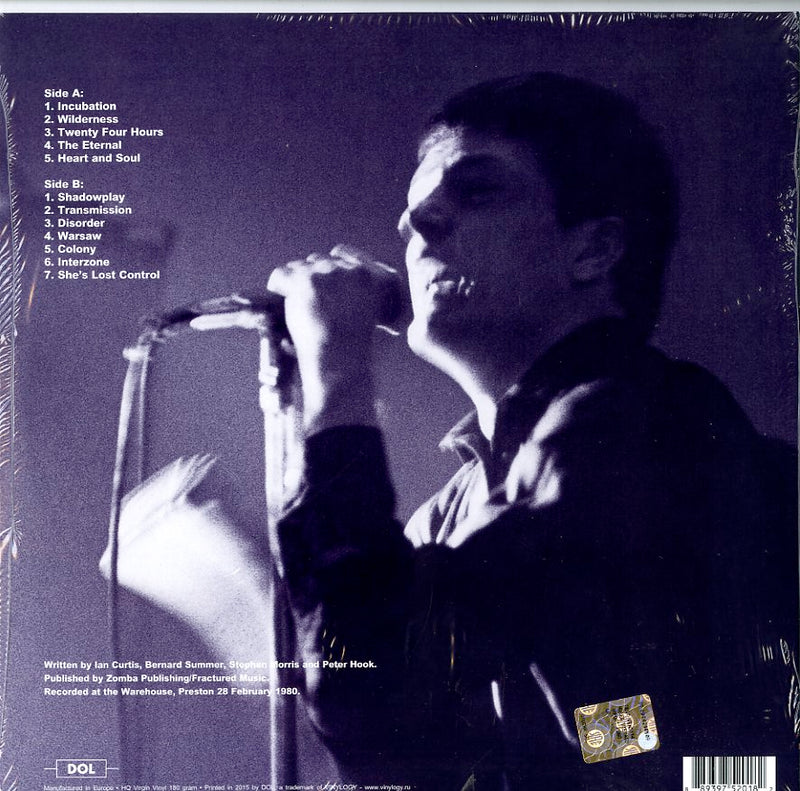 Joy Division - Live In Preston 28 February 1980 (180Gr.) Lp 0889397520182