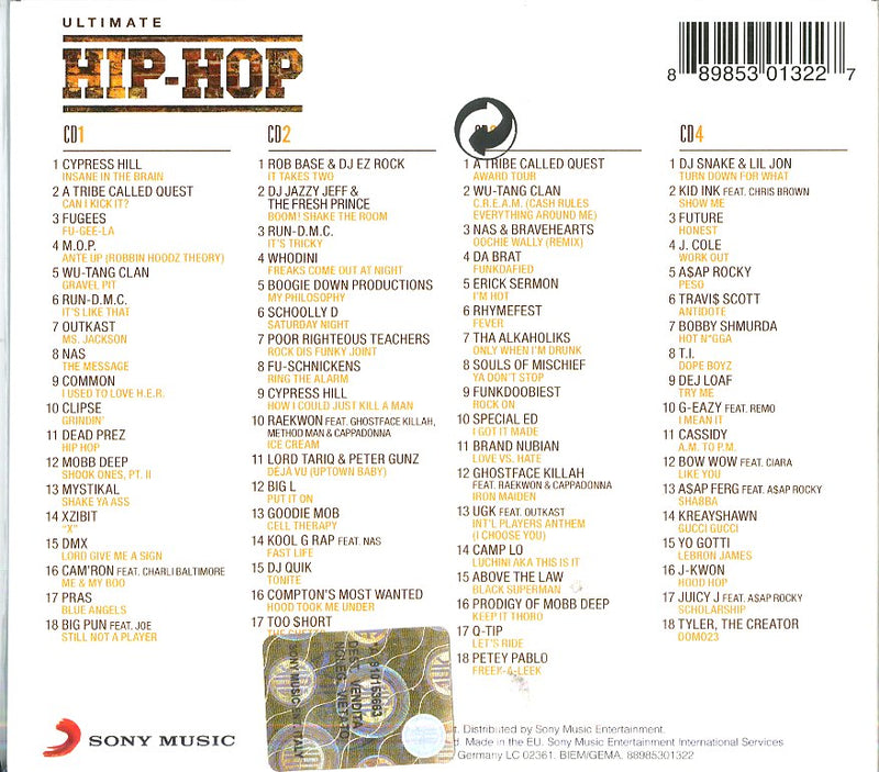 Compilation - Ultimate...Hip-Hop Cd 0889853013227