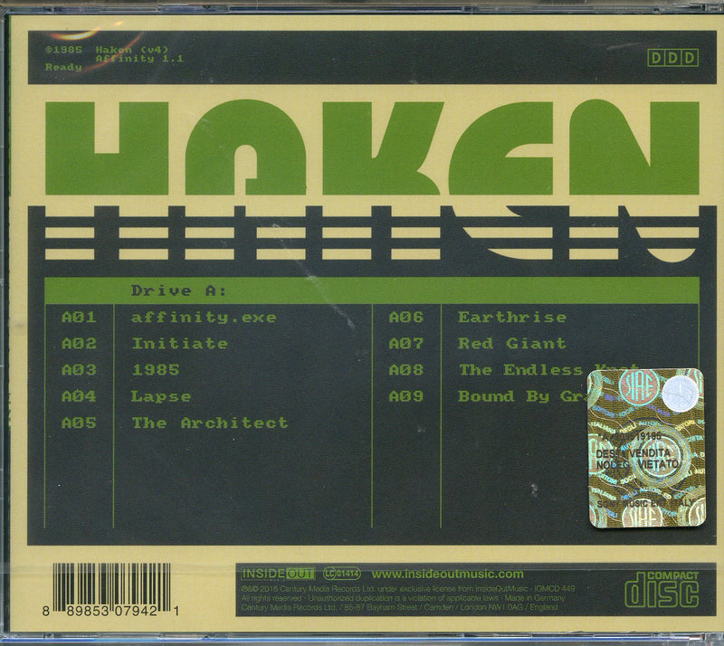 Haken - Affinity Cd 0889853079421