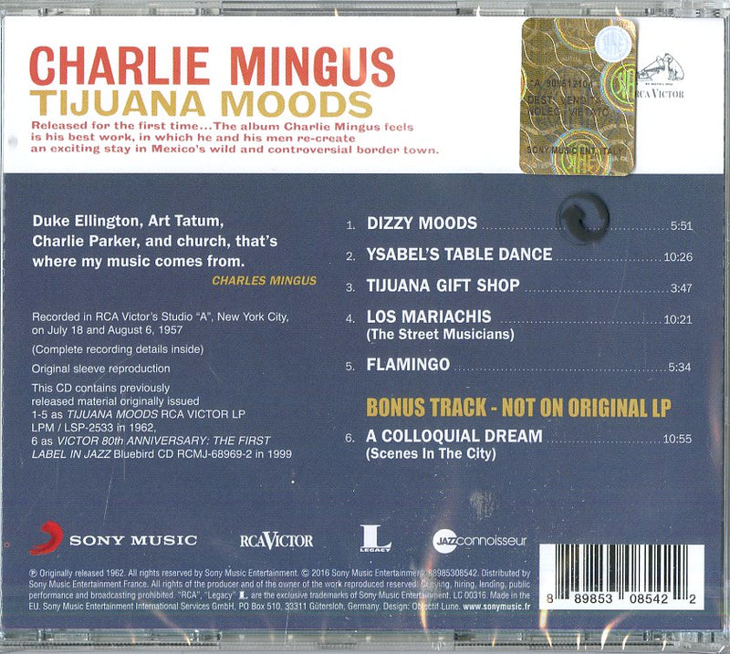 Mingus Charles - Tijuana Moods Cd 0889853085422