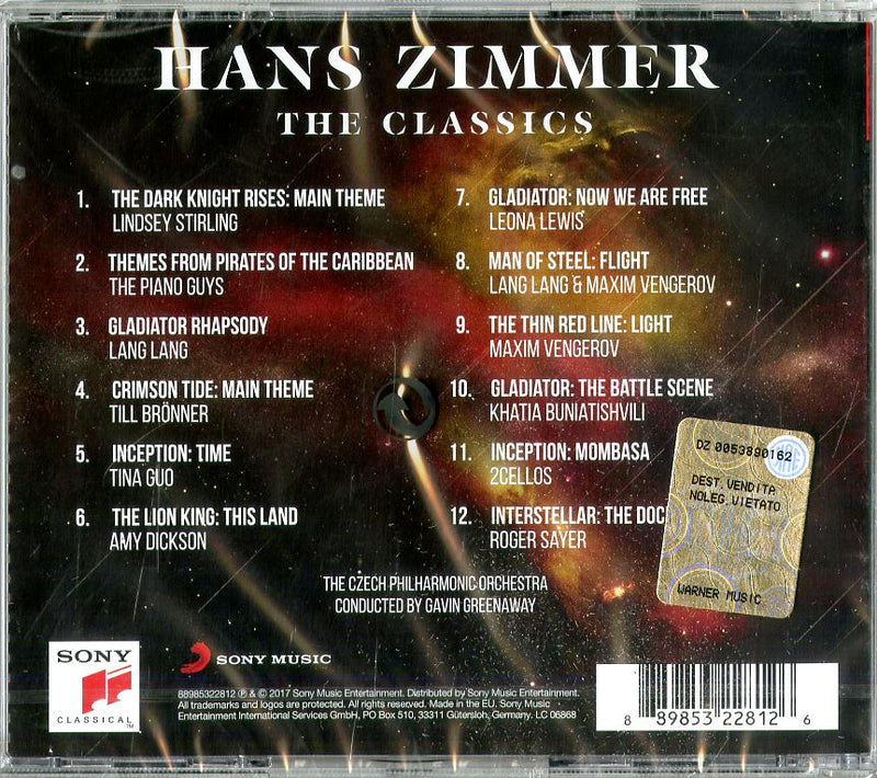 Zimmer Hans - The Classics Cd 0889853228126