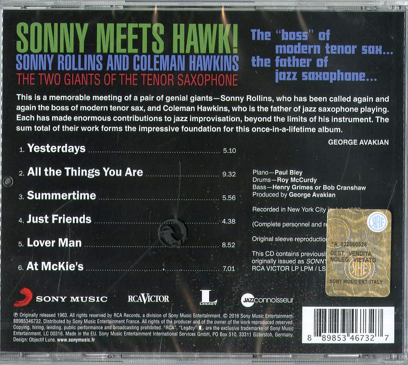 Rollins Sonny - Sonny Meets Hawk CD 0889853467327