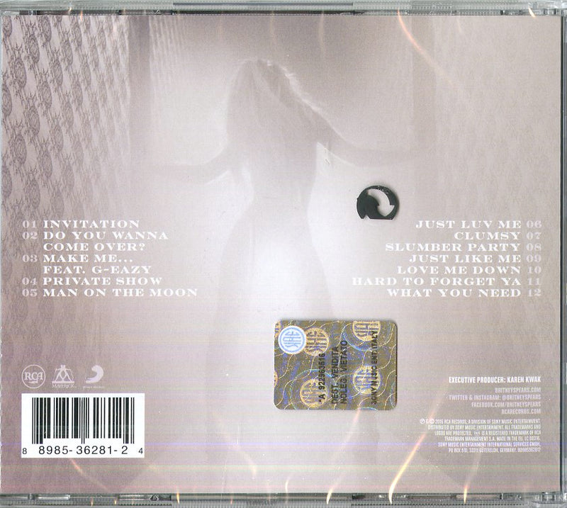Spears Britney - Glory Cd 0889853628124