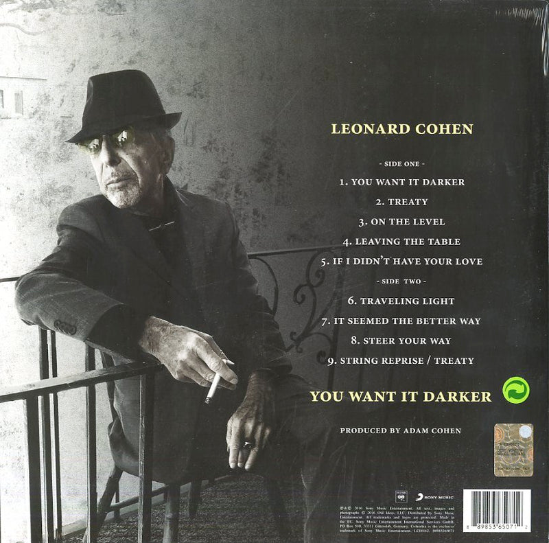 Cohen Leonard - You Want It Darker (Lp 12"+ Digital Download) Lp 0889853650712