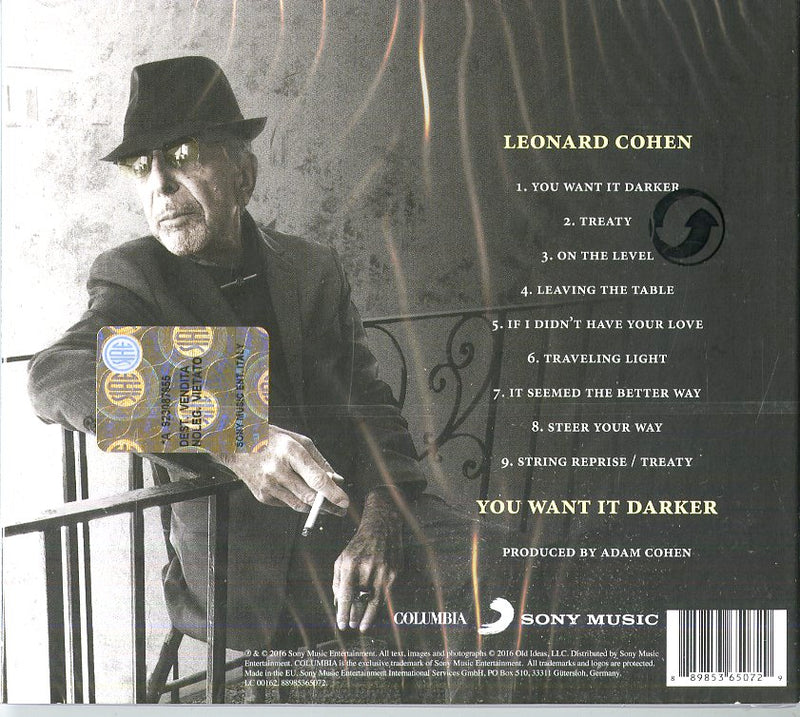 Cohen Leonard - You Want It Darker CD 0889853650729