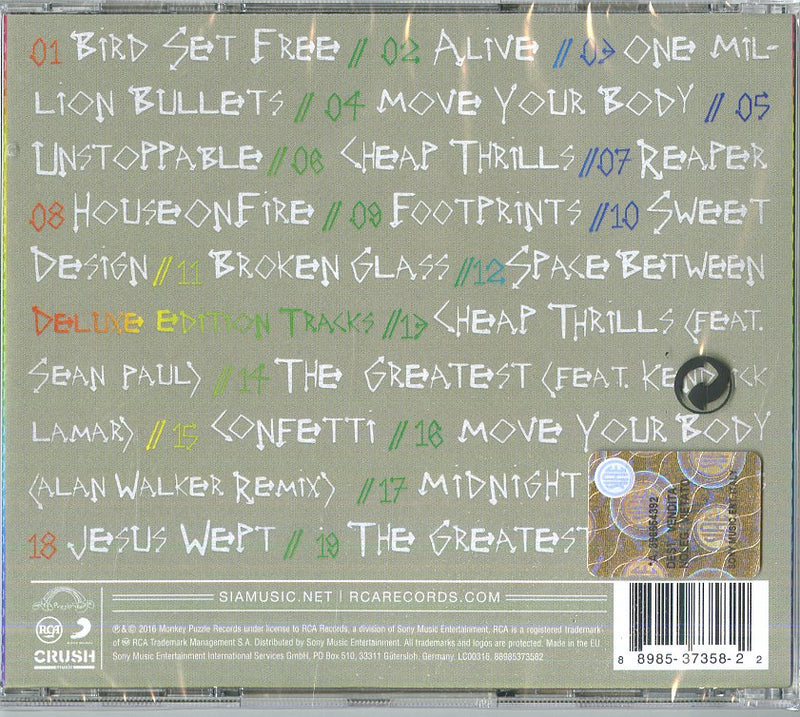 Sia - This Is Acting (Deluxe Edt.) Cd 0889853735822